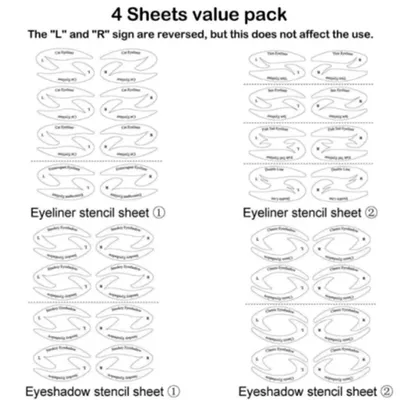 Eye shadow line template sticker