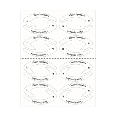Eye shadow line template sticker