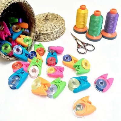 Sewing thread card clip