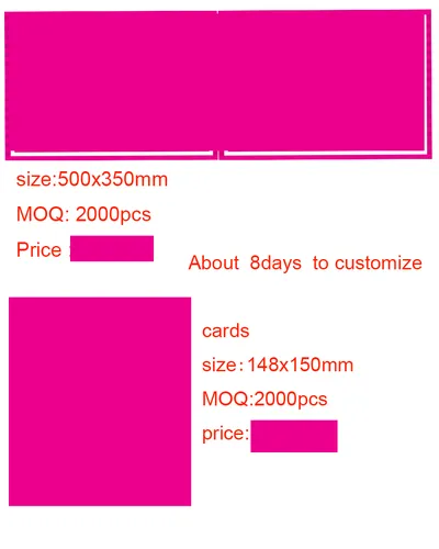Customize Bags and Cards  MOQ2000pcs