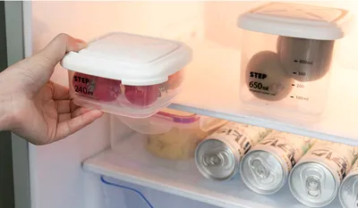 Food sealed cans can measure kitchen plastic transparent refrigerator storage box grain cereal storage box