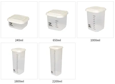 Food sealed cans can measure kitchen plastic transparent refrigerator storage box grain cereal storage box