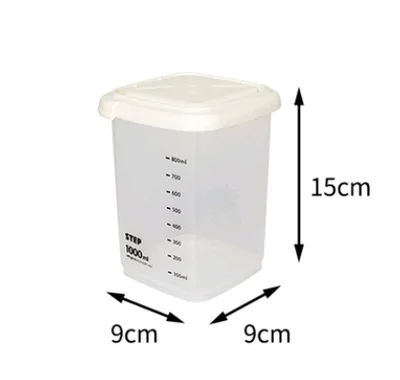 Food sealed cans can measure kitchen plastic transparent refrigerator storage box grain cereal storage box
