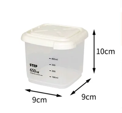 Food sealed cans can measure kitchen plastic transparent refrigerator storage box grain cereal storage box