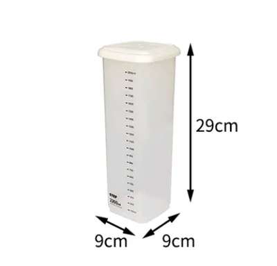 Food sealed cans can measure kitchen plastic transparent refrigerator storage box grain cereal storage box
