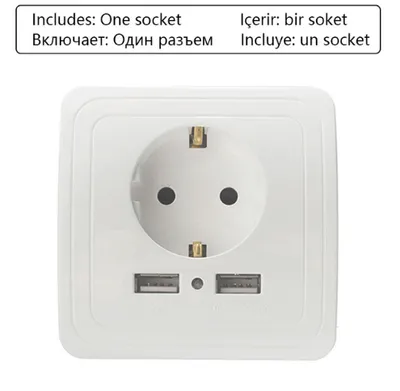 Smart Home Dual USB Port Wall Charger Adapter Charging 2A Wall Charger Adapter EU Plug Socket Power Outlet Panel