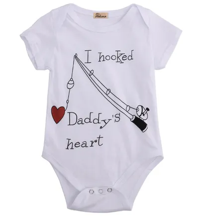 ملابس أطفال رضع جديدة من ماركة Boy Clothes، ملابس أطفال رضع للبنات، بدلة نوم للأطفال الرضع، ملابس أطفال حديثي الولادة بتصميم "قلب أبي"، بدلات نوم للأطفال للجنسين