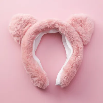 Korean hair accessories wide-brimmed cute plush panda ear headband hairpin