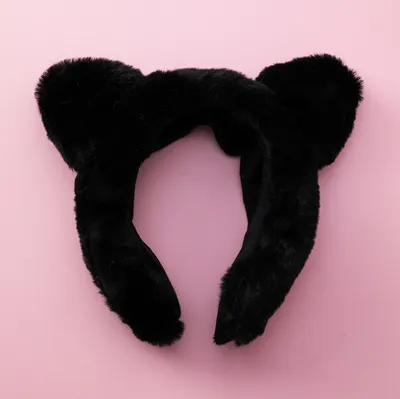 Korean hair accessories wide-brimmed cute plush panda ear headband hairpin
