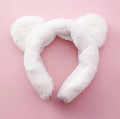 Korean hair accessories wide-brimmed cute plush panda ear headband hairpin