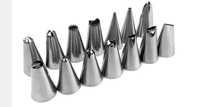Silicone Pastry Bag Nozzles DIY Icing Piping Cream Reusable Pastry Bags14 Nozzle Set Cake Decorating Tools China