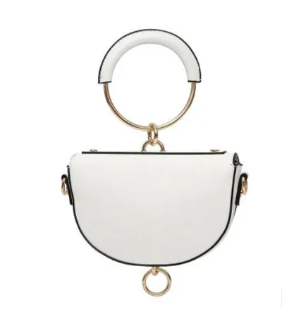 2007 New Ring Handbag Fashion 100 Rivet Saddle Bag Tang Yan Same Shoulder Skew Bag Tide