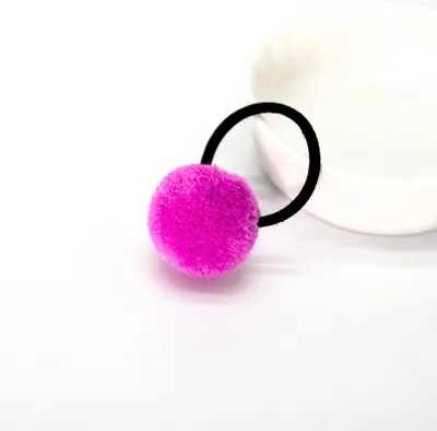 Korean candy color children's hair ball hair ring color tie hair band no seams do not hurt hair