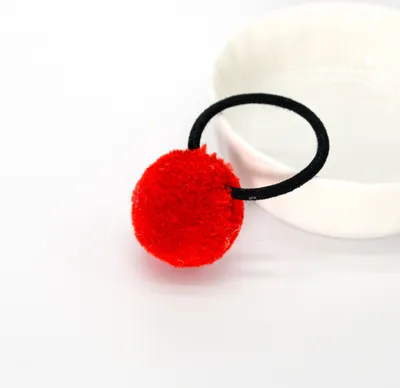 Korean candy color children's hair ball hair ring color tie hair band no seams do not hurt hair