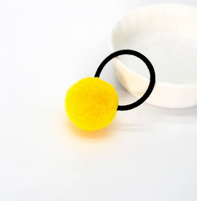 Korean candy color children's hair ball hair ring color tie hair band no seams do not hurt hair