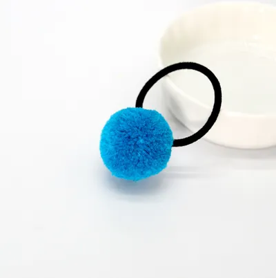 Korean candy color children's hair ball hair ring color tie hair band no seams do not hurt hair