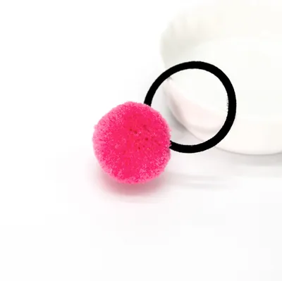 Korean candy color children's hair ball hair ring color tie hair band no seams do not hurt hair