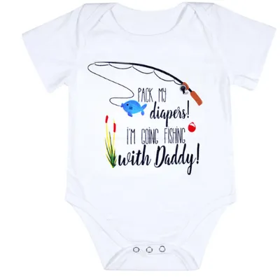 Newborn Baby Clothes Funny 1st Birthday Daddy Letter White Short Sleeve Baby Bodysuits Tiny Cotton Baby Clothes Onesie (China)