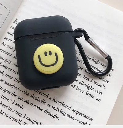 Compatible with Apple, AirPods protective jacket cute cartoon silicone anti-falling earphone jacket Japanese Korean women''s key-clasp hanging rope