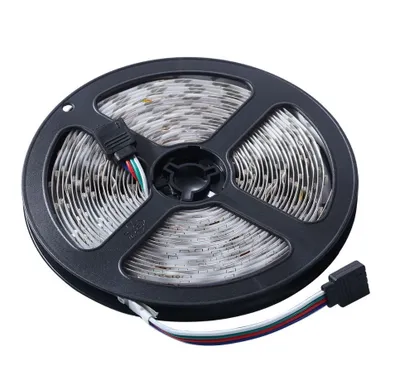 وحدة تحكم صغيرة 2835، 300 مصباح RGB، لوحة إعلانية IP65 مع 24 مفتاحًا، مجموعة مزود طاقة 12 فولت 5 أمبير (44 مفتاحًا).