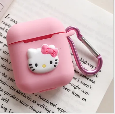 Compatible with Apple, AirPods protective jacket cute cartoon silicone anti-falling earphone jacket Japanese Korean women''s key-clasp hanging rope