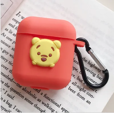 Compatible with Apple, AirPods protective jacket cute cartoon silicone anti-falling earphone jacket Japanese Korean women''s key-clasp hanging rope