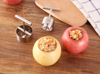 Stainless Steel Apples Rice Mold Stewed Rock Sugar Pear Large Core Puller Fruit Core Hole Digger Remover Kitchen Gadgets