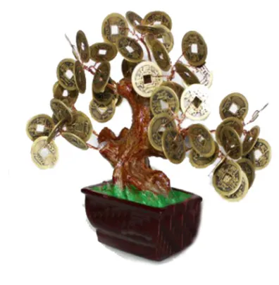 8 inch copper money tree into the money tree cash cow tree rich tree lucky tree Feng Shui supplies