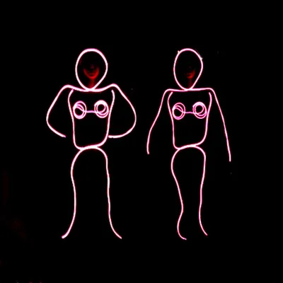 Beautiful girl stickman fluorescent dance performance props