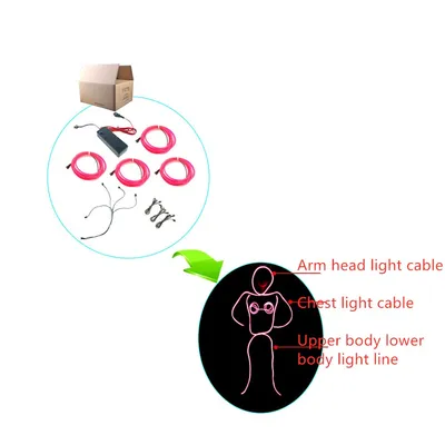 Beautiful girl stickman fluorescent dance performance props