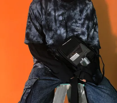 PVC splicing function crossbody bag