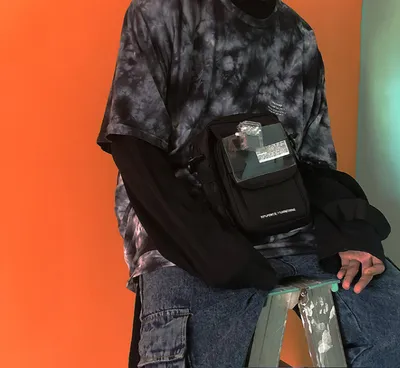 PVC splicing function crossbody bag