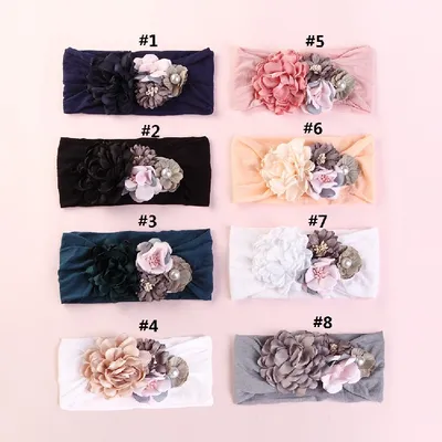 Headdress silk stitching flower princess hair band
