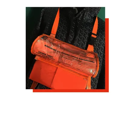 Bomber jacket hip hop stitching small bag