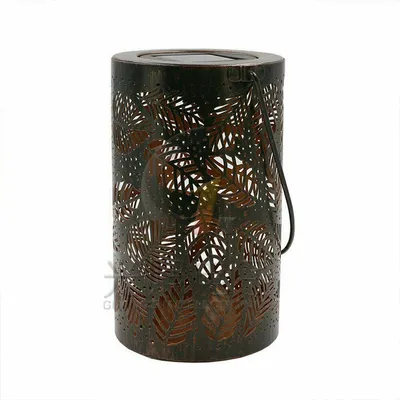 Outdoor solar garden lamp hollow wall hanging leaf projection lamp