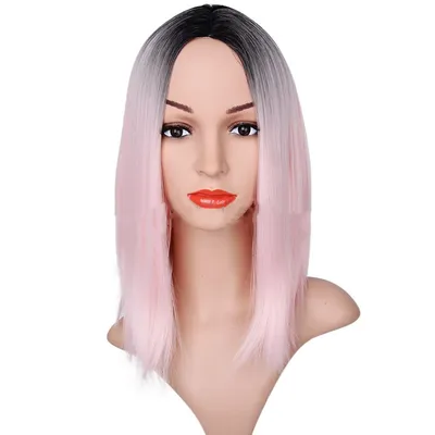 شعر مستعار قصير ومستقيم بتدرج لوني وقصة "بوب" (BOBO)