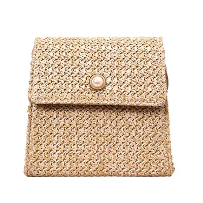 One shoulder straw bag