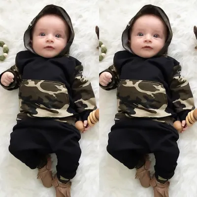Baby Camo Hooded Suit