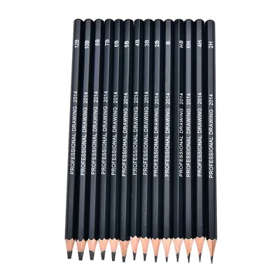 Set of 14 pencil sketches
