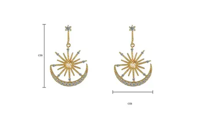 Solar Moon Crystal Earrings
