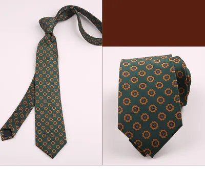 Men's Polyester Striped Flower Fashion Business Formal Tie