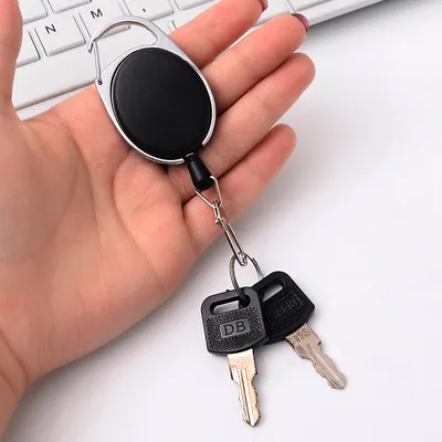 Creative Telescopic Wire Rope Key Ring Carabiner