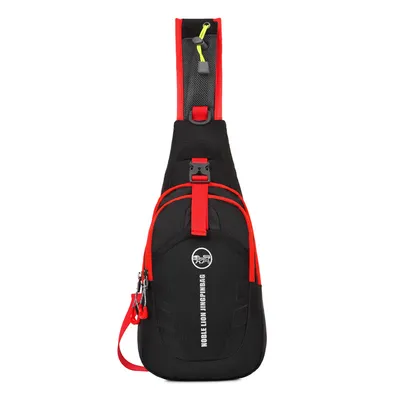 Black with red ribbon