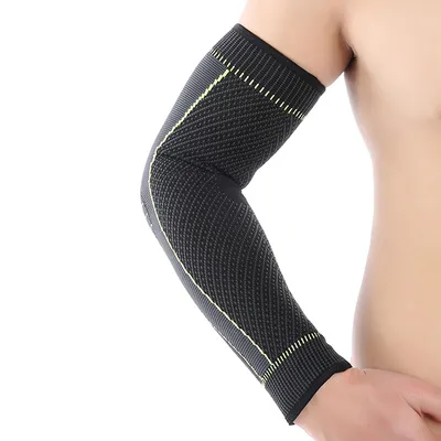 Knitted extended sports elbow pads for camping