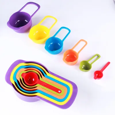 Color 6-piece plastic measuring spoon