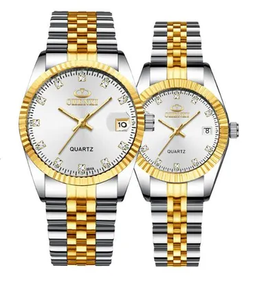 Golden couple watch men