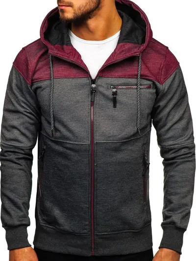 Men's stitching contrast cardigan sweater