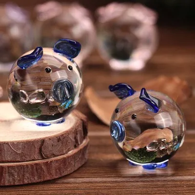 Creative crystal pig glass pig