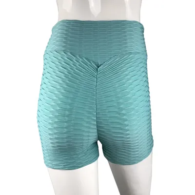 Jacquard sports solid color stretch running shorts