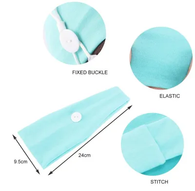 Button sports headband